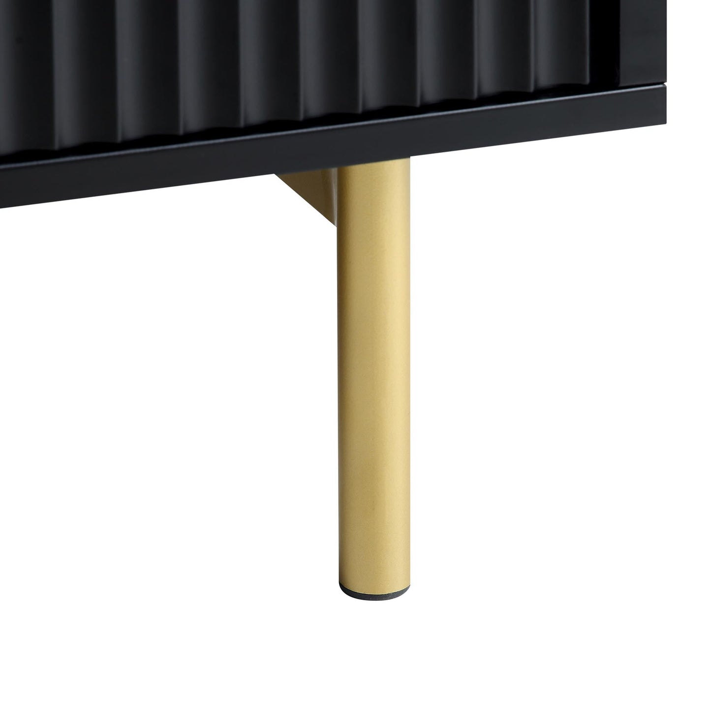 Richmond Ridged Coffee Table with Drawer, Matte Black