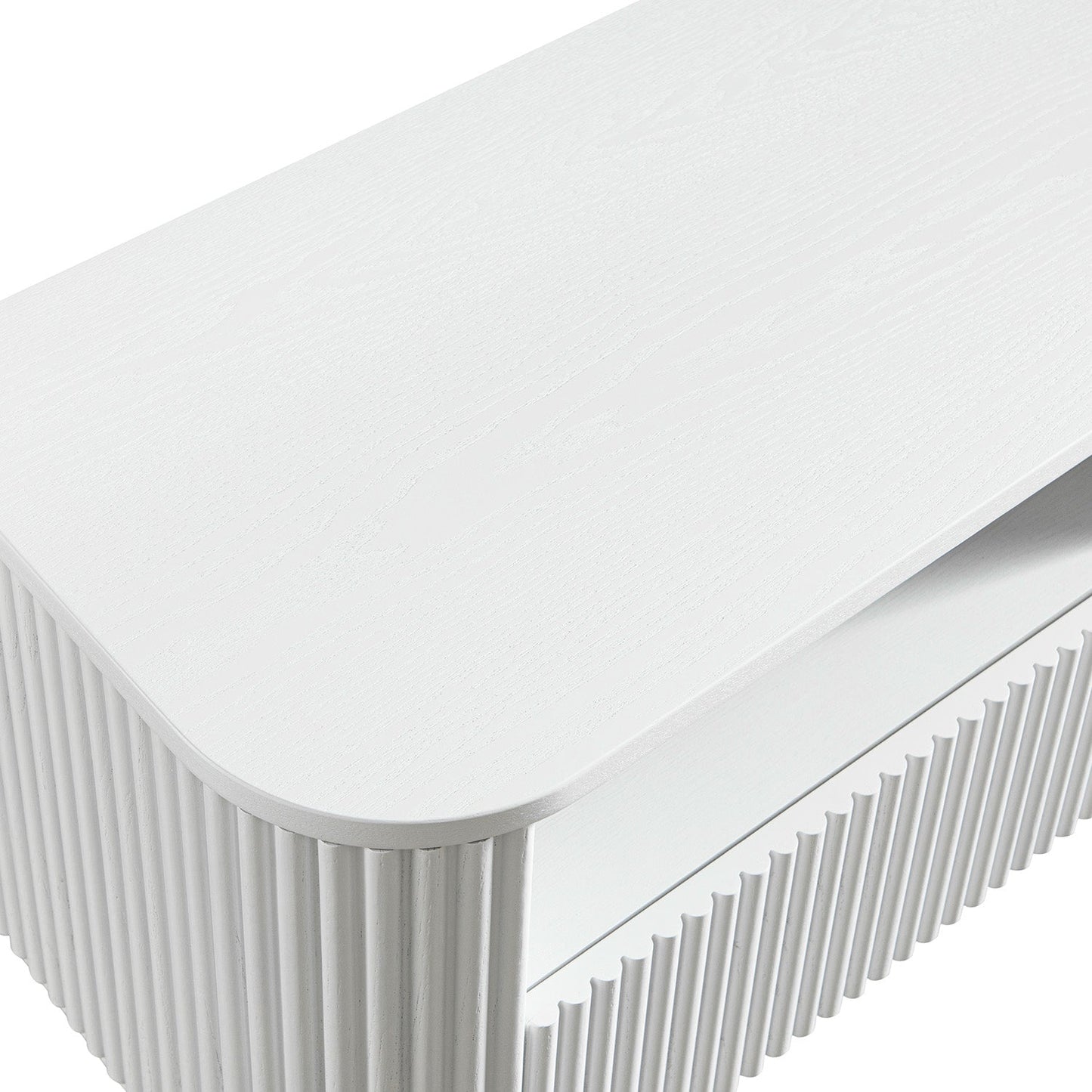 Maru 120cm TV Unit with Drawers, Washed White