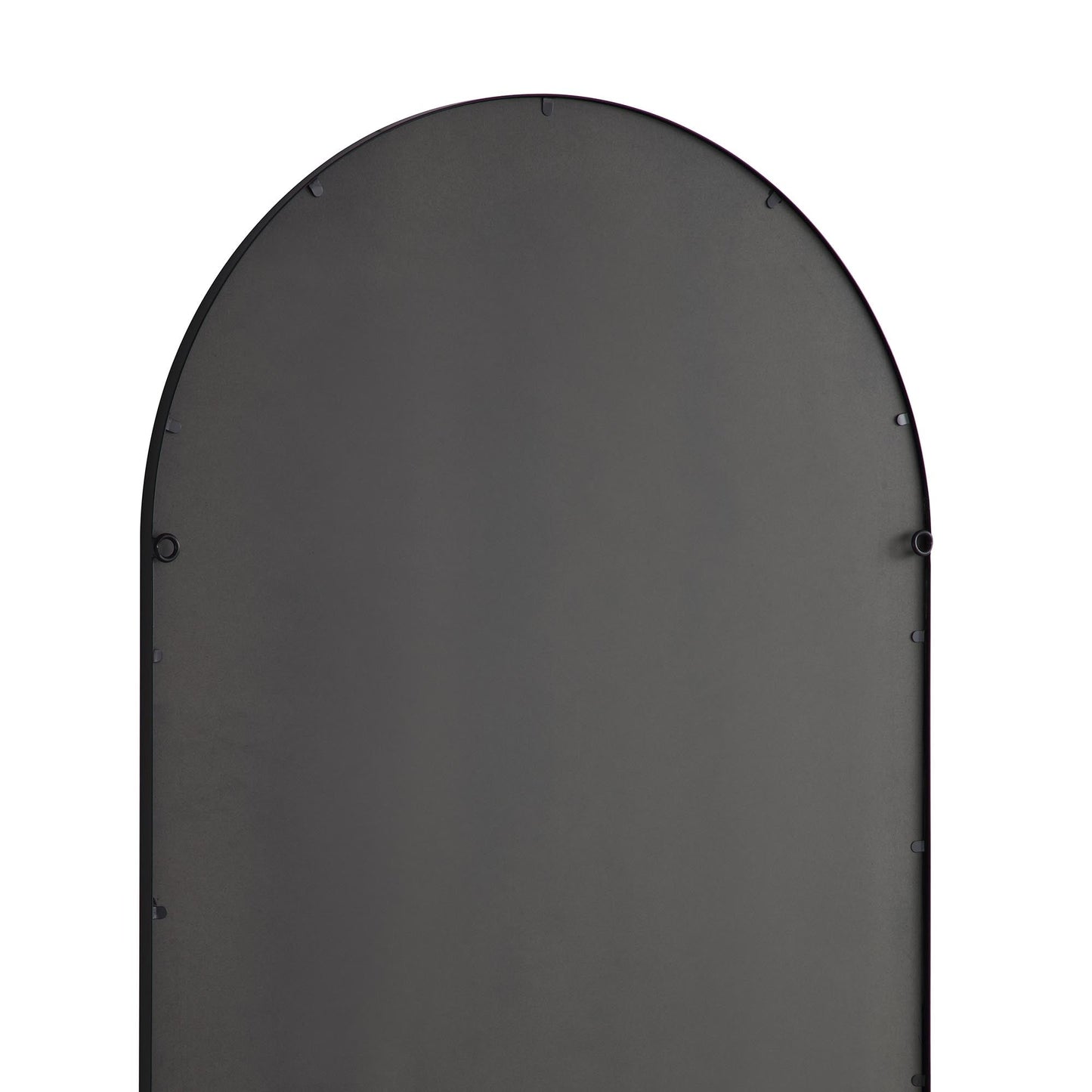 Beaumont Arched Full Length Metal Frame Mirror 178 x 76 cm, Black