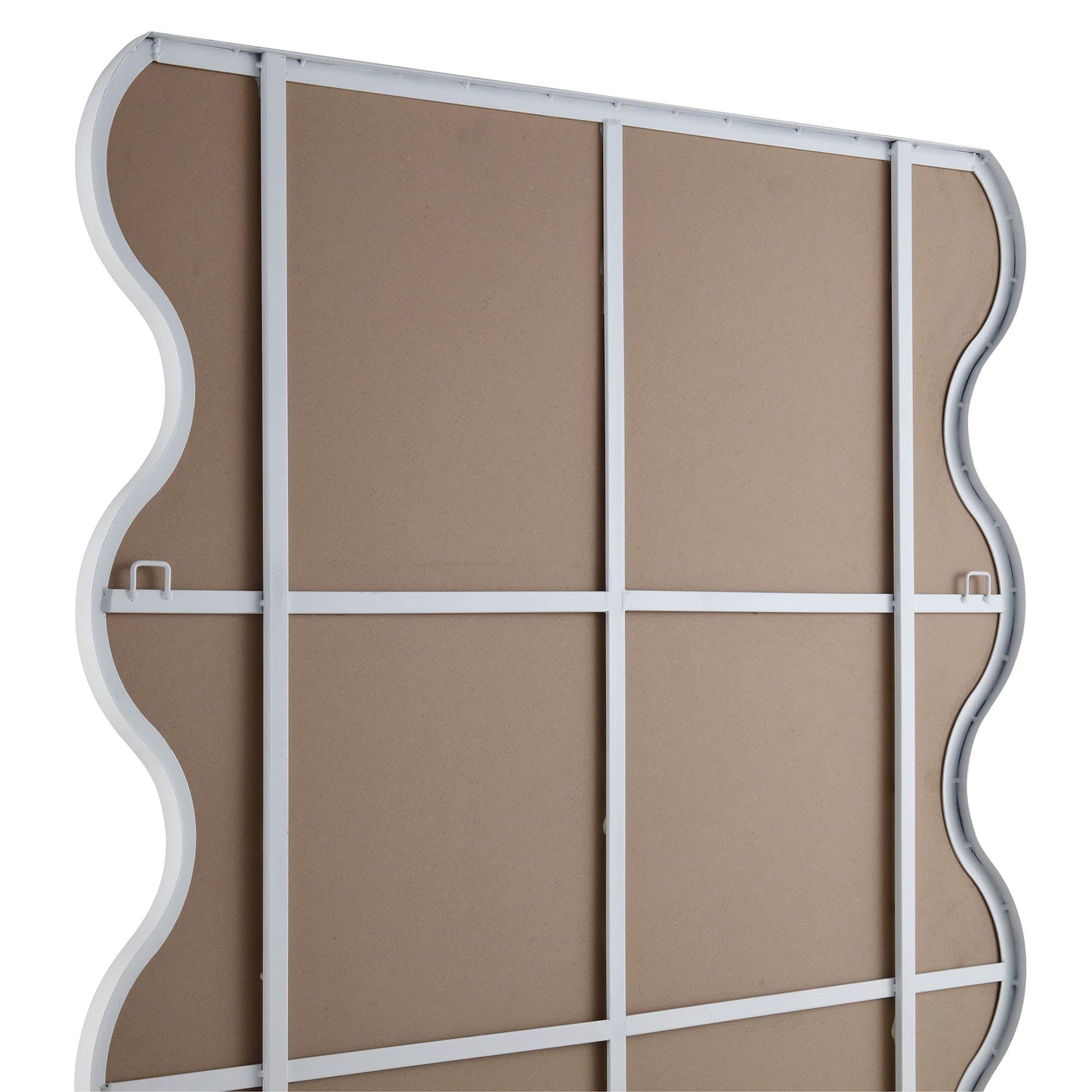 Luisa Wavy Curved Full length Mirror 180 x 110 cm, White