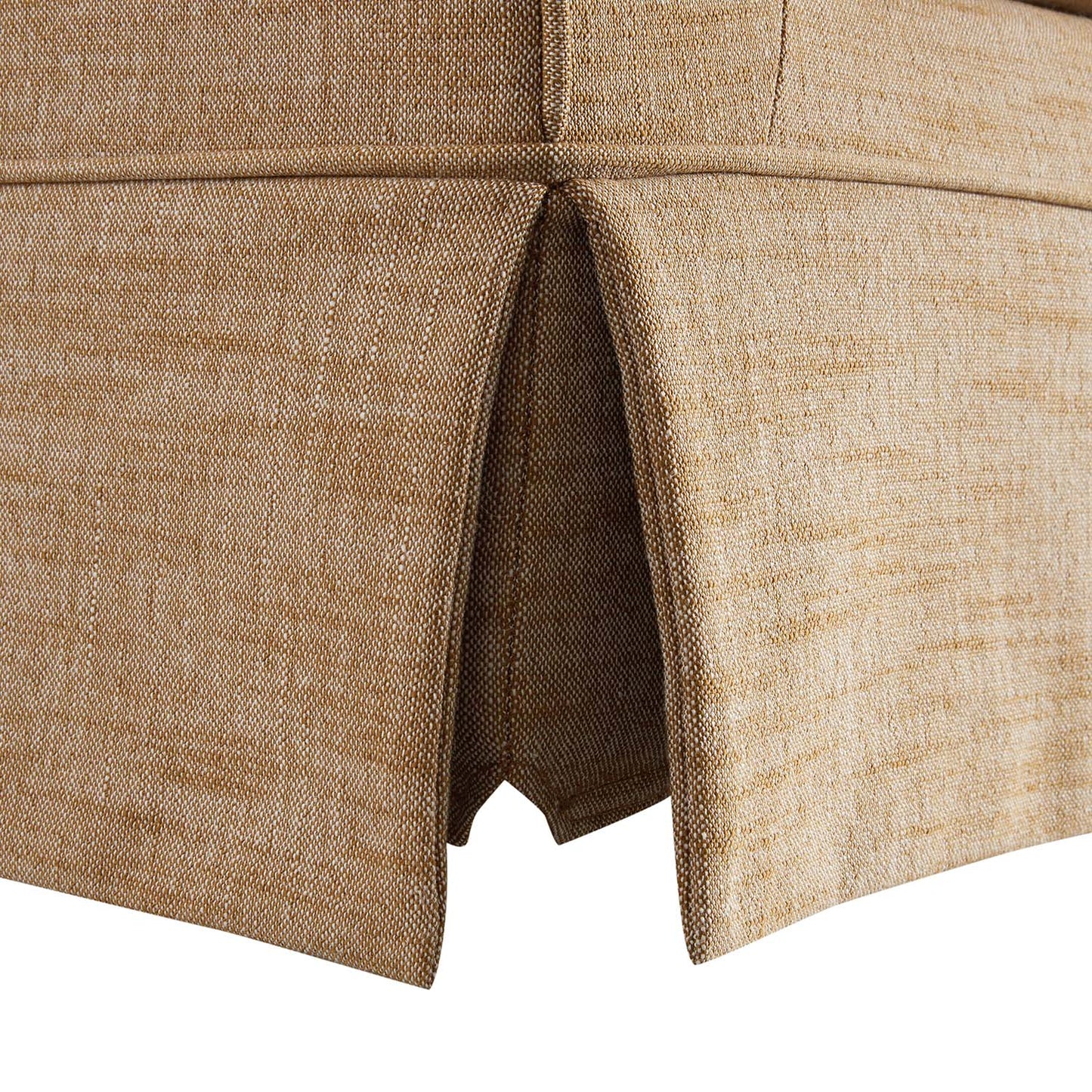 Fitz Skirted Large 3-Seater Sofa, Apricot Linen Blend