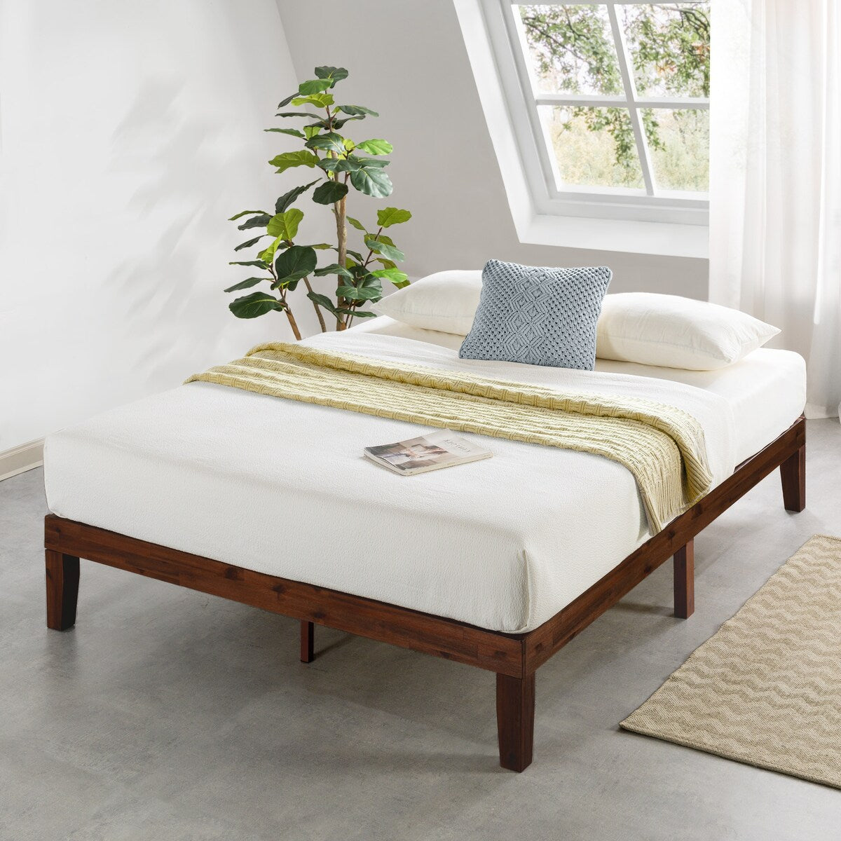12 Classic Solid Wood Platform Bed Frame
