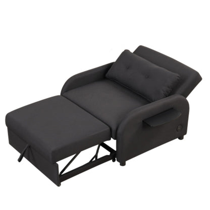 3-in-1 Pull-Out Sofa Sleeper with Collapsible Wing Table & USB Ports by Harper&Bright Designs