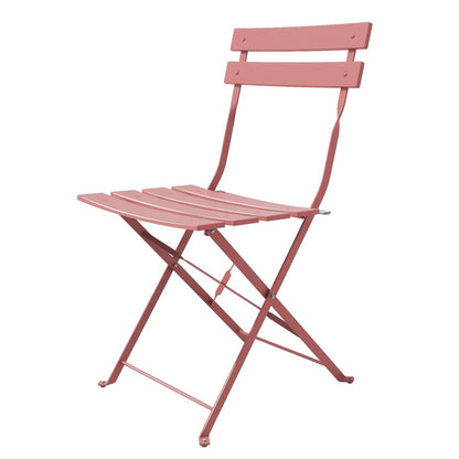 3pc Metal Folding Bistro Set, Weather-Resistant Outdoor/Indoor Conversation Set for Patio, Yard, Garden