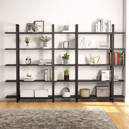 5-Tier Bookshelf, Vintage Industrial Style Bookcase