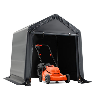 Outdoor Storage Shed and Carport Canopy: Portable Shelter for Bikes, Motorcycles, and Garden Storage