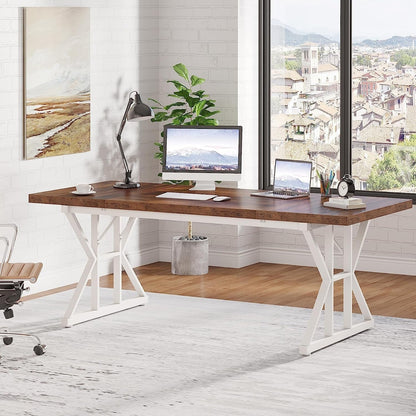 70.8-Inch Executive Desk, Large Computer Office Desk Workstation