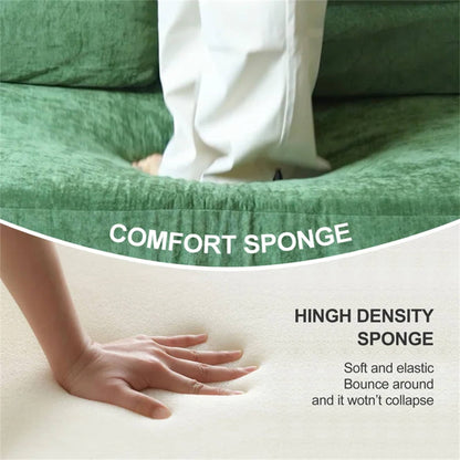 70.87 Upholstered Convertible Sleeper Sofa, Convertible Chair Floor Couch Comfy Sofa for Living Room, Bedroom, Chenille Fabric