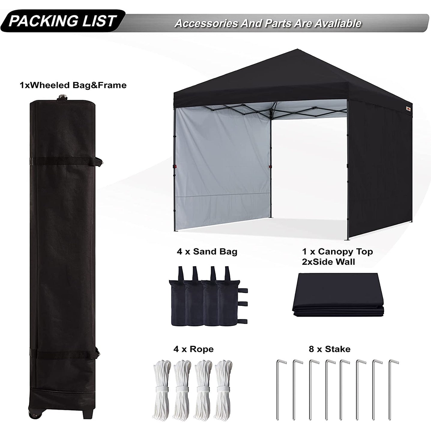 ABCCANOPY Durable Easy Pop up Canopy Tent Outdoor canopy tent