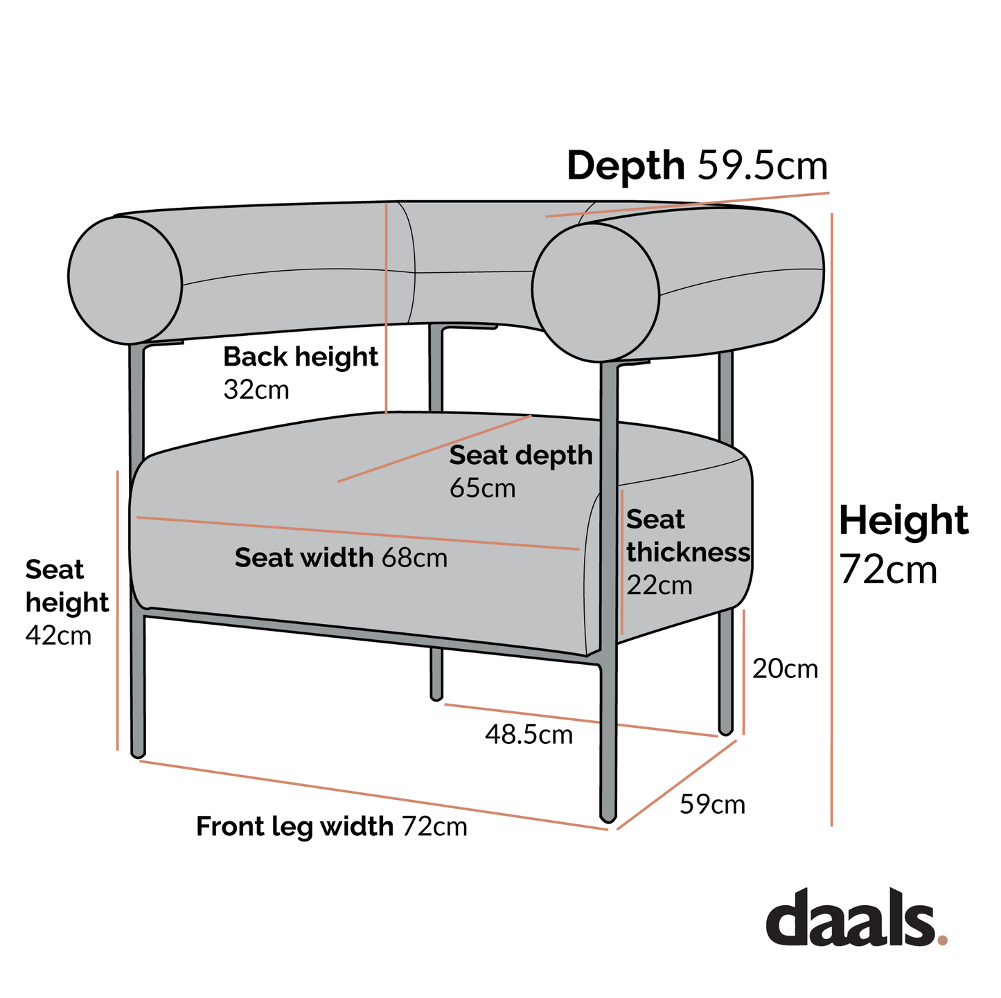 Fulbourn Champagne Velvet Armchair