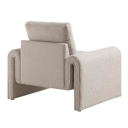 Hampstead Taupe Boucle Curved Armchair