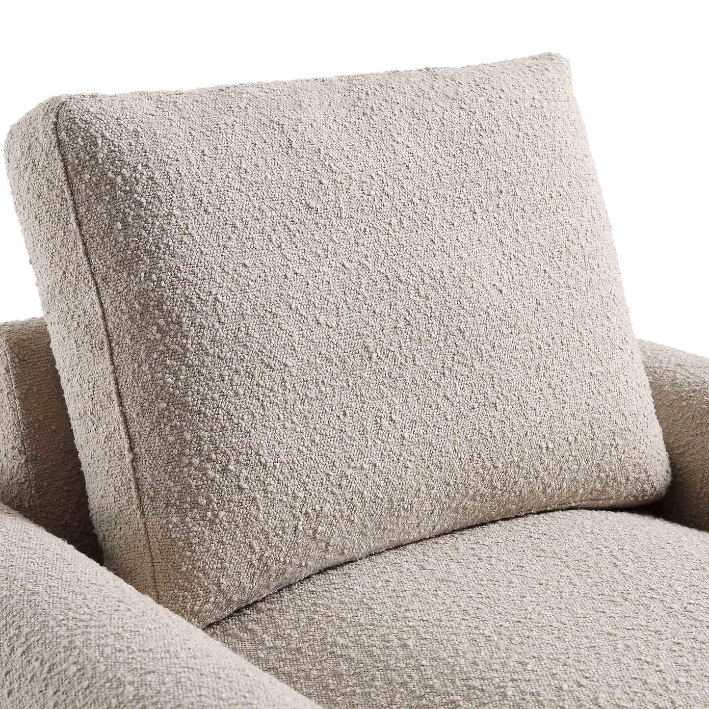 Hampstead Taupe Boucle Curved Armchair