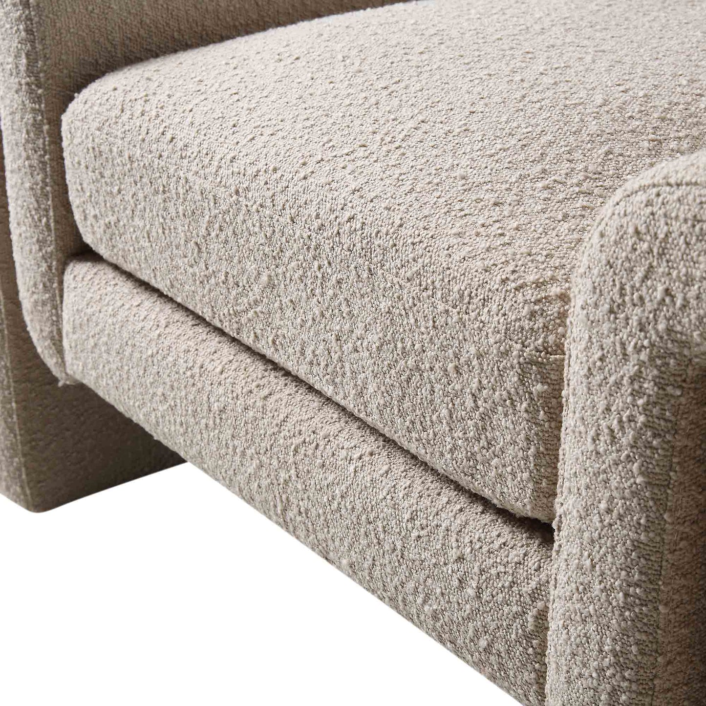 Hampstead Taupe Boucle Curved Armchair