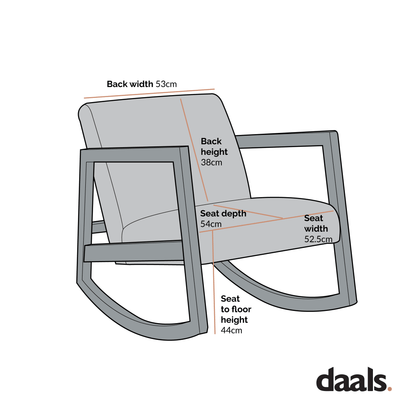Fyne Ecru Boucle Rocking Natural Oak Armchair