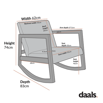 Fyne Cinnamon Velvet Rocking Weathered Oak Armchair