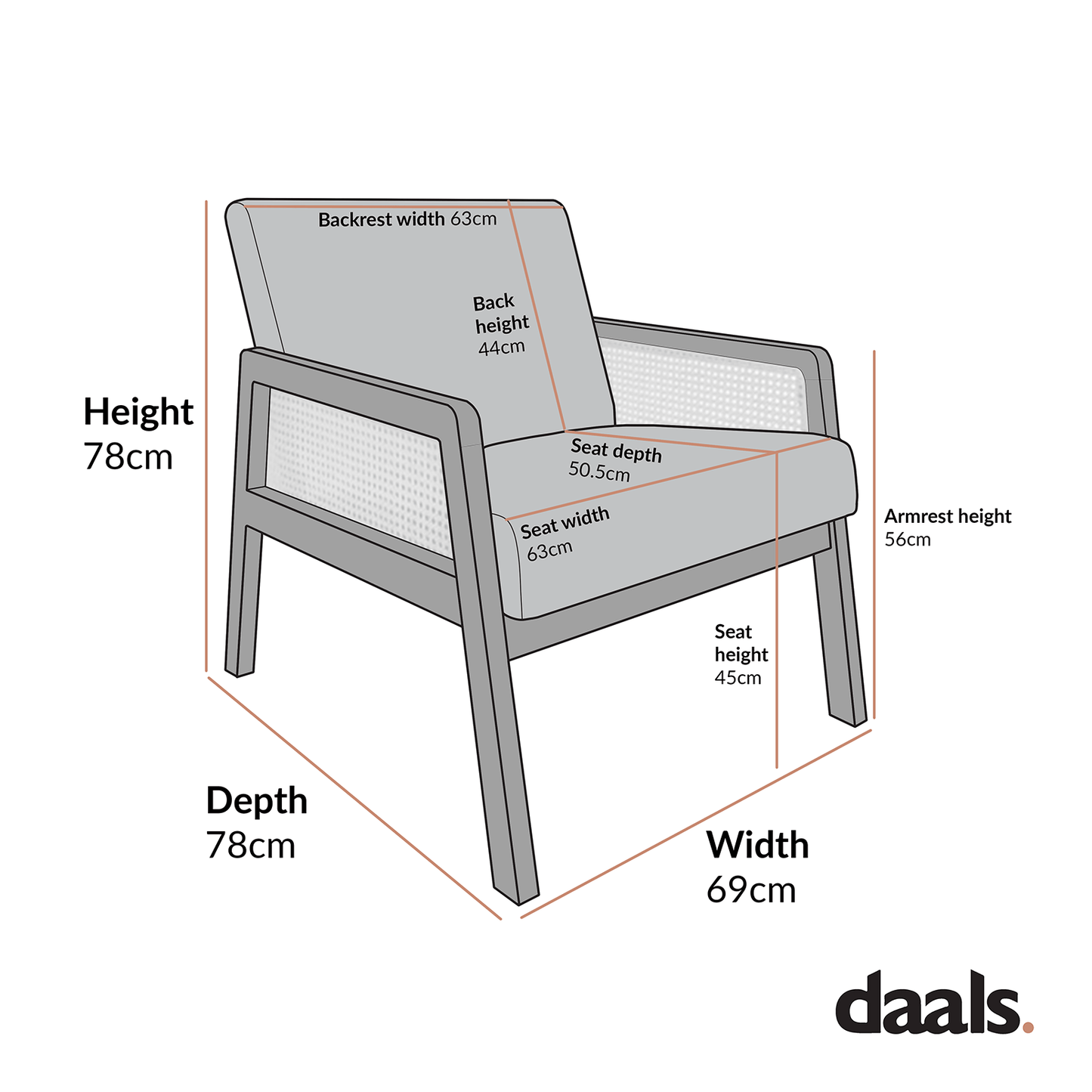 Fyne Moss Green Velvet Light Walnut Frame Rattan Armchair