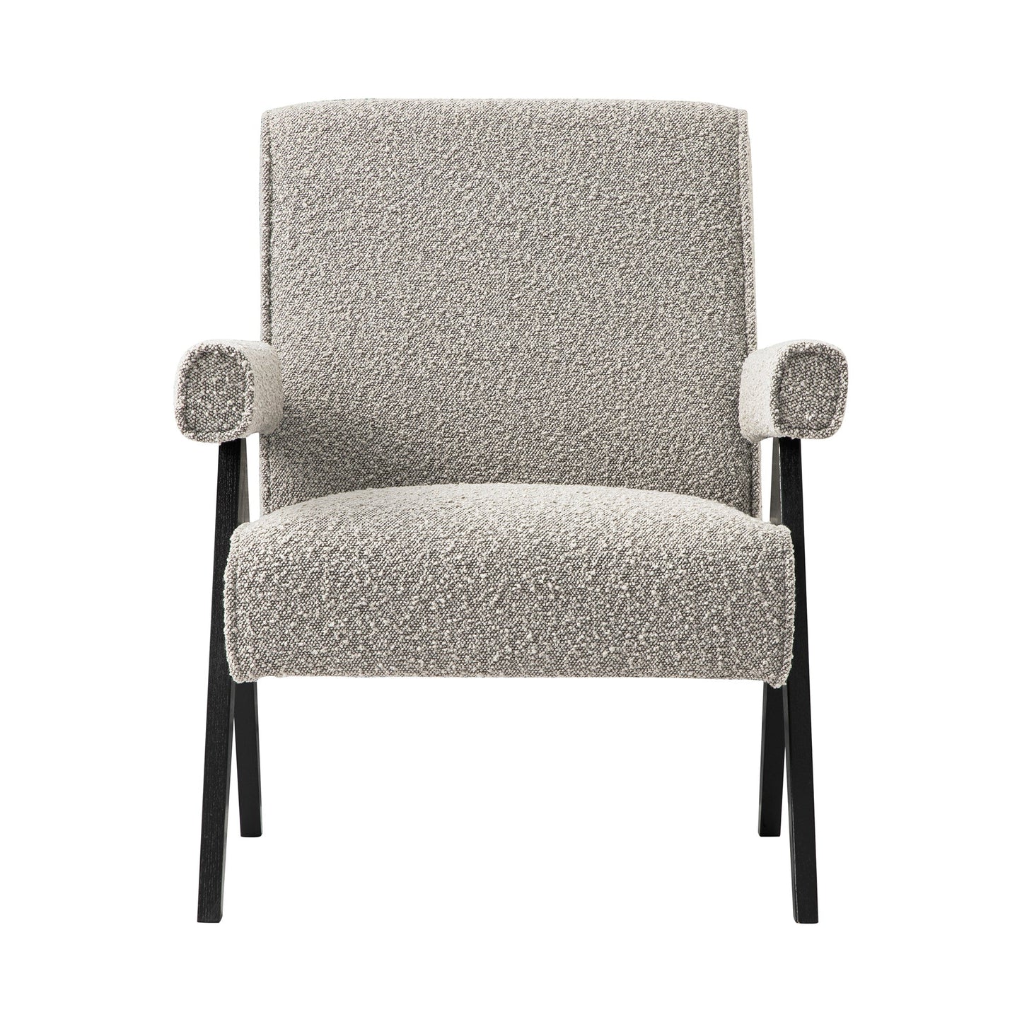 Chinnor Taupe Boucle Black Oak Frame Accent Chair