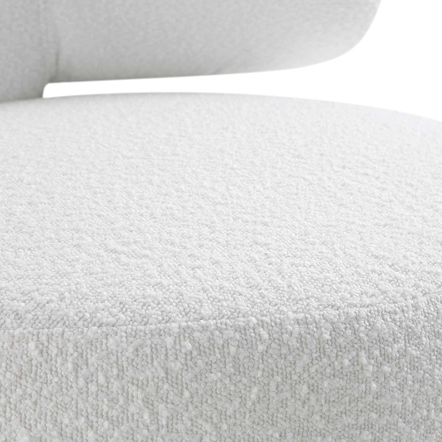 Penn White Boucle Wing Back Accent Chair