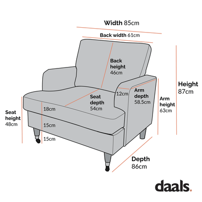 Brigette Teal Velvet Armchair with Antique Brass Castor Legs