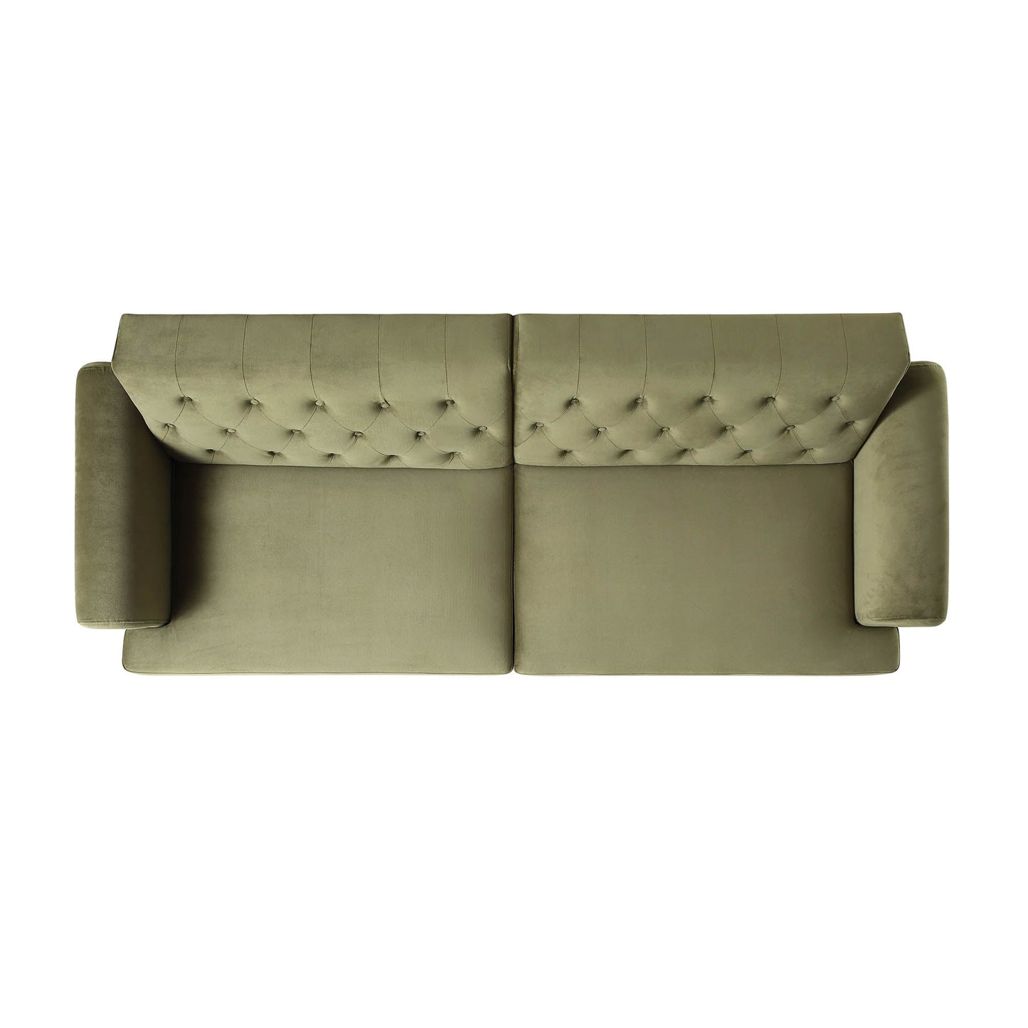Hanney 3-Seater Chesterfield Sofabed in Moss Green Velvet