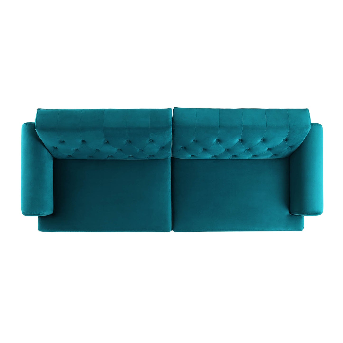 Hanney 3-Seater Chesterfield Sofabed in Teal Velvet