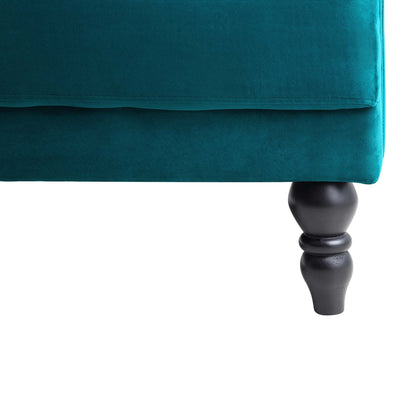 Hanney 3-Seater Chesterfield Sofabed in Teal Velvet