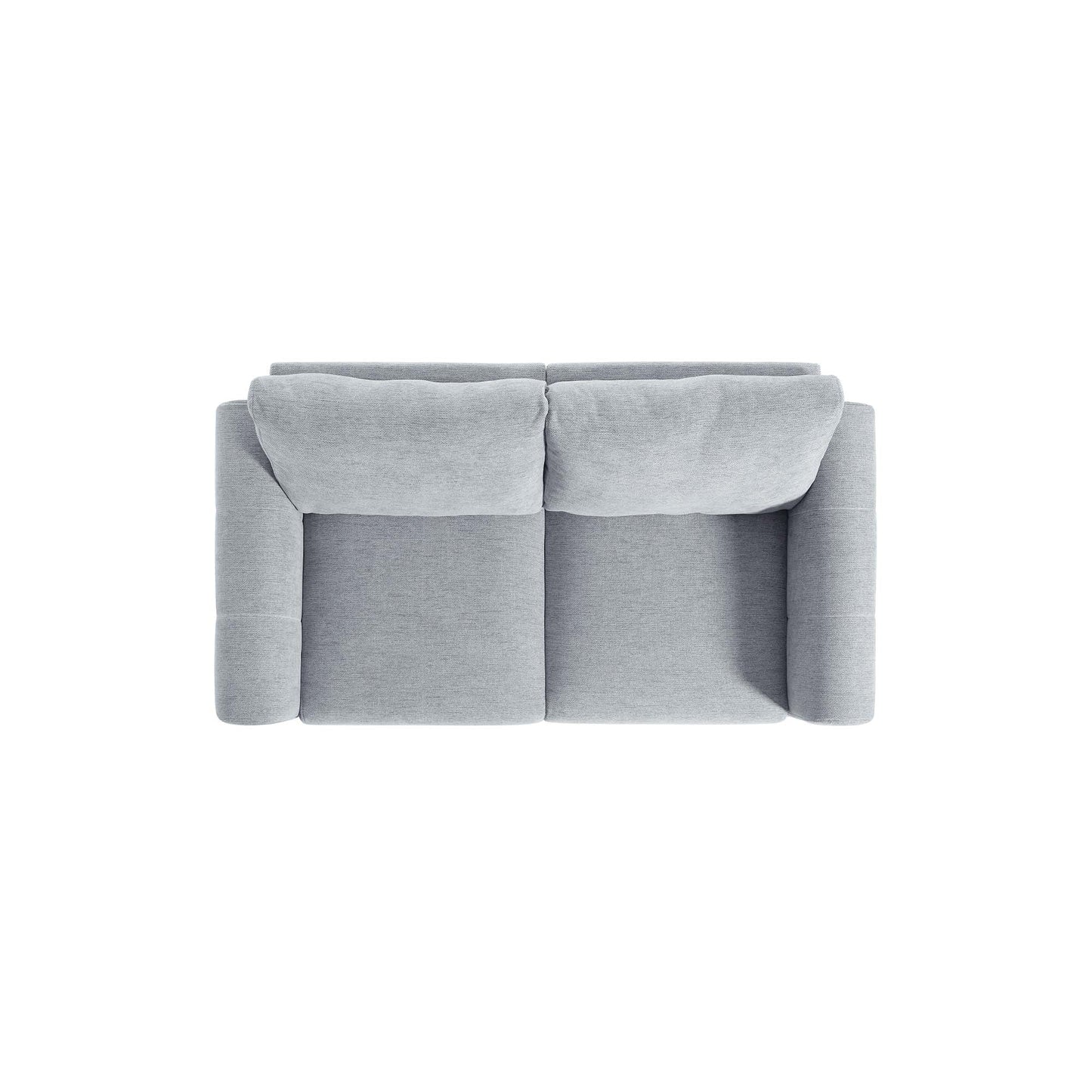 Noak 2-Seater Grey Woven Fabric Sofa with Chrome Legs