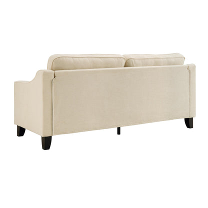 Harper 3-Seater Slope Arm Beige Woven Fabric Sofa