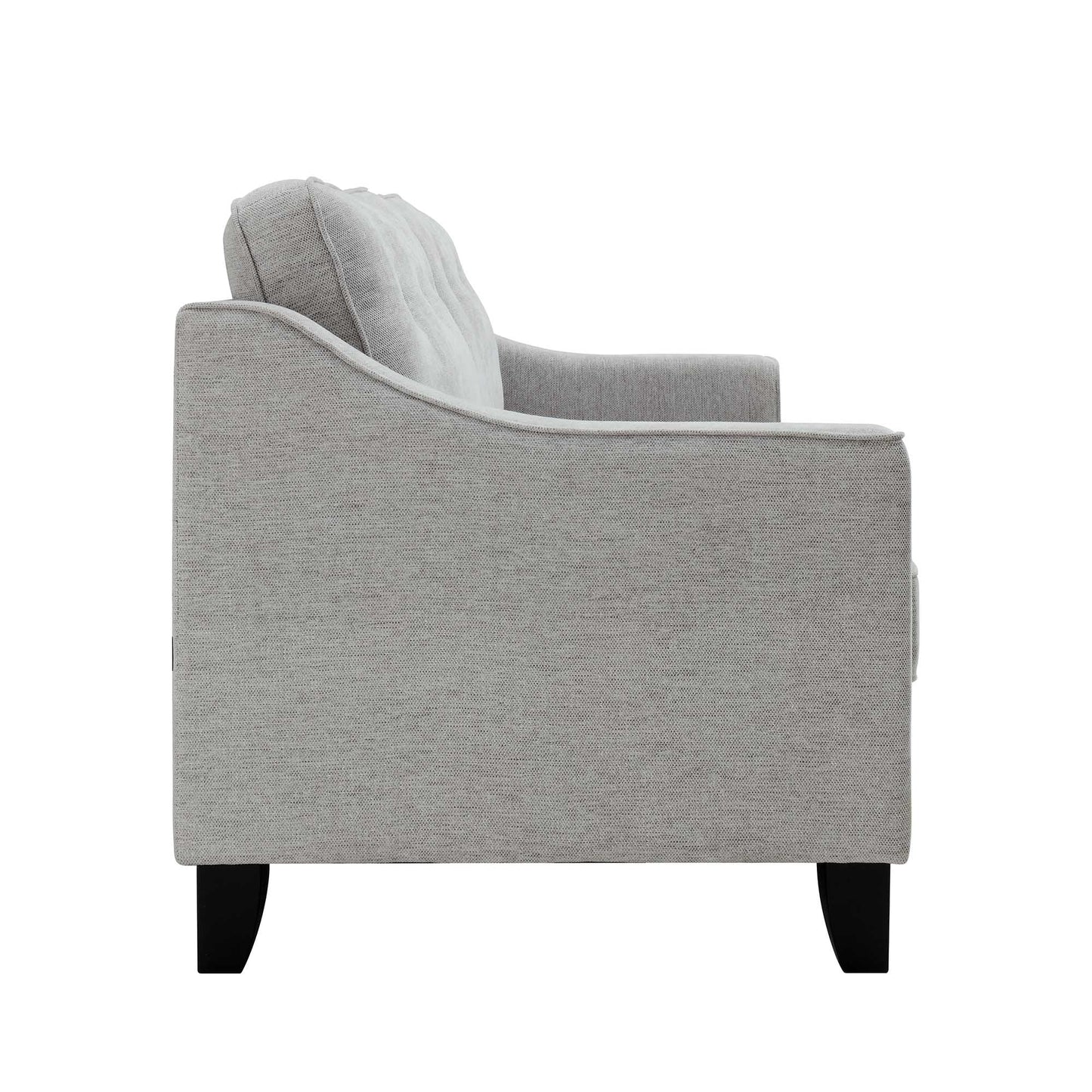 Harper 3-Seater Slope Arm Grey Woven Fabric Sofa