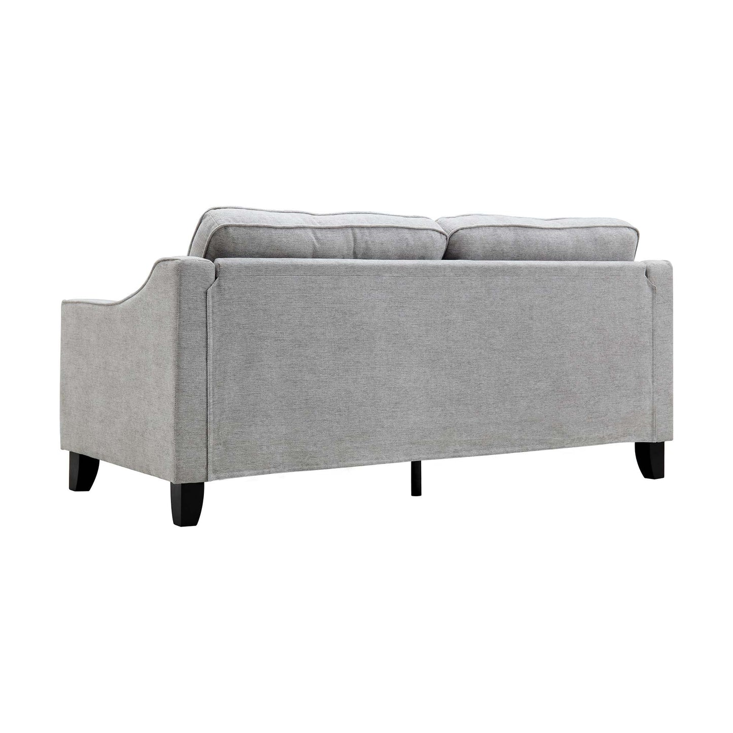 Harper 3-Seater Slope Arm Grey Woven Fabric Sofa
