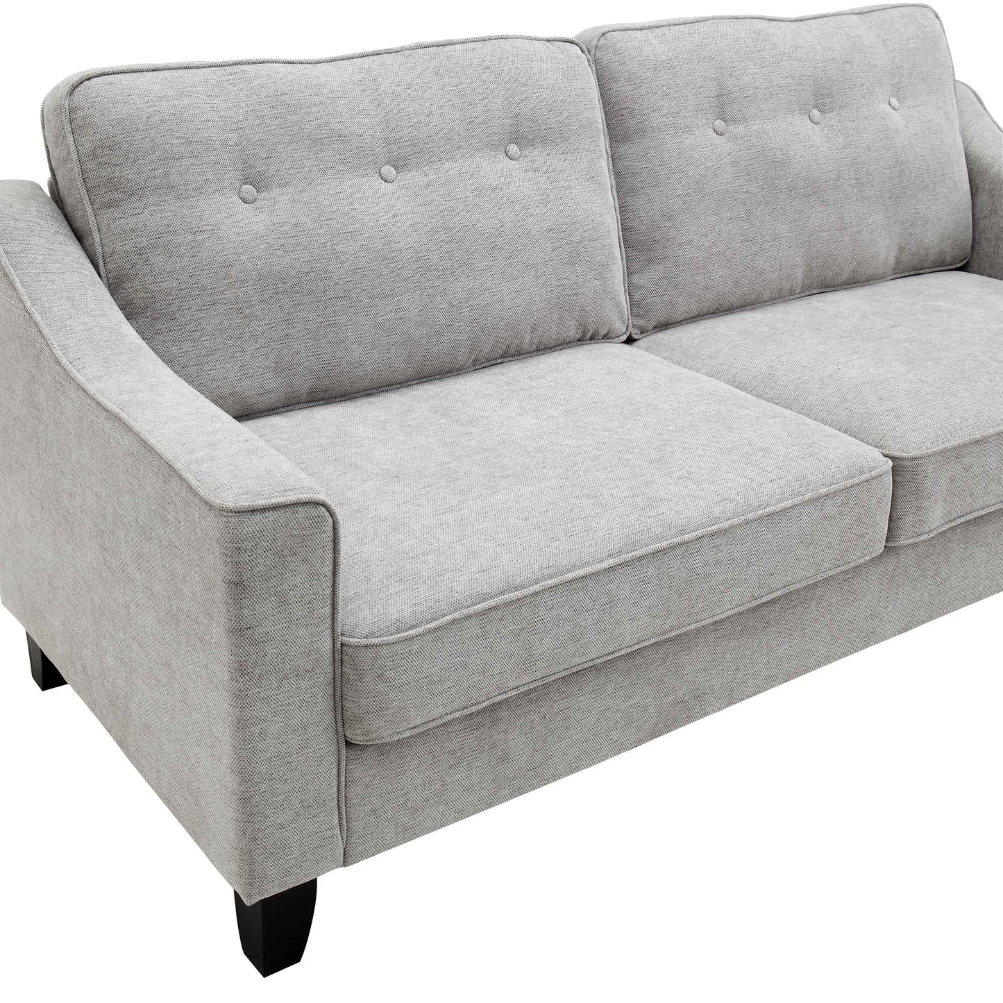 Harper 3-Seater Slope Arm Grey Woven Fabric Sofa