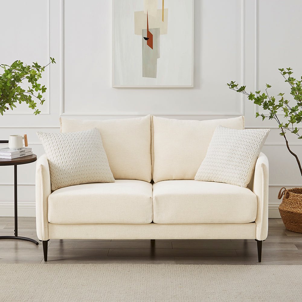 Bari Beige Woven Fabric Sofa