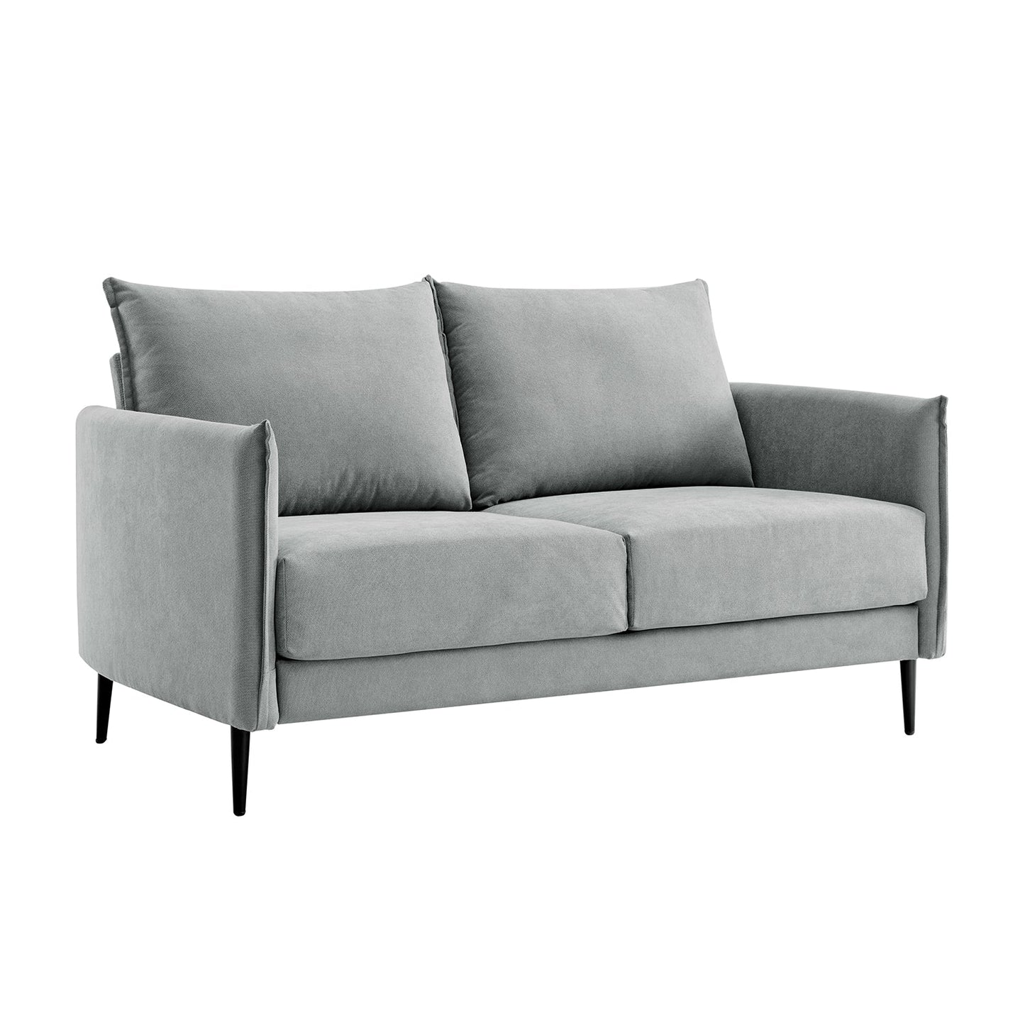 Bari Light Grey Brushed Fabric Sofa