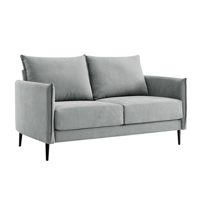 Bari Light Grey Brushed Fabric Sofa