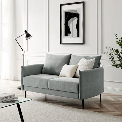 Bari Light Grey Brushed Fabric Sofa