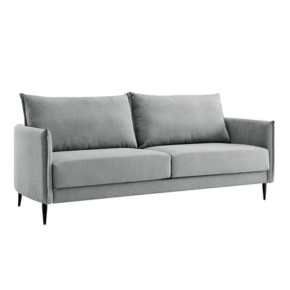 Bari Light Grey Brushed Fabric Sofa