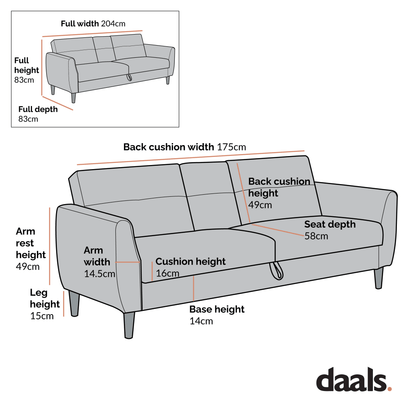 Latimer Light Grey Brushed Fabric 3-Seater Storage Sofa Bed