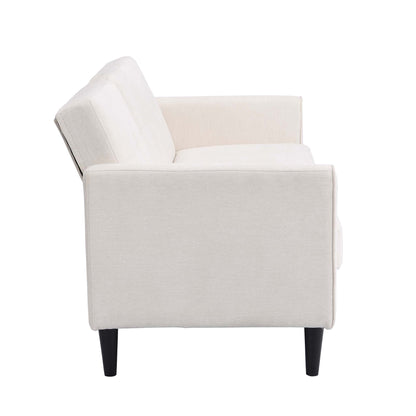 Latimer Beige Woven Fabric 3-Seater Storage Sofa Bed