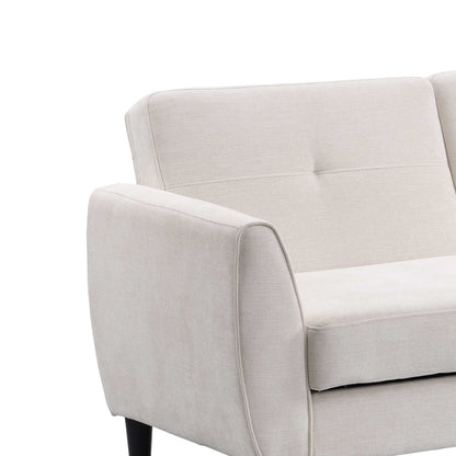 Latimer Beige Woven Fabric 3-Seater Storage Sofa Bed