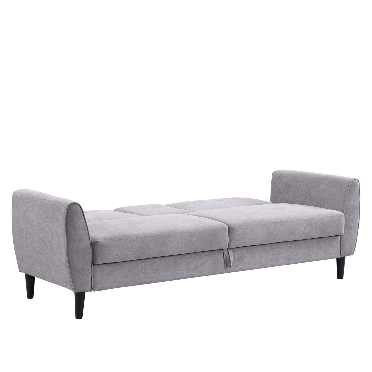 Latimer Light Grey Brushed Fabric 3-Seater Storage Sofa Bed