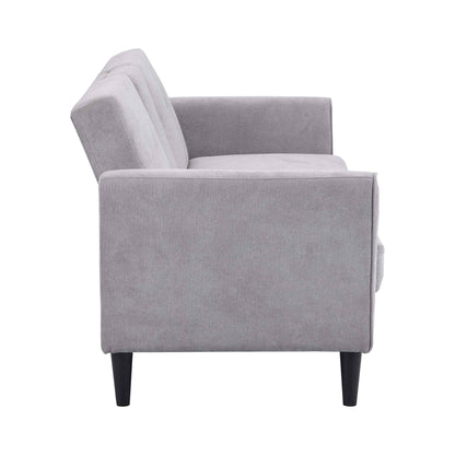 Latimer Light Grey Brushed Fabric 3-Seater Storage Sofa Bed