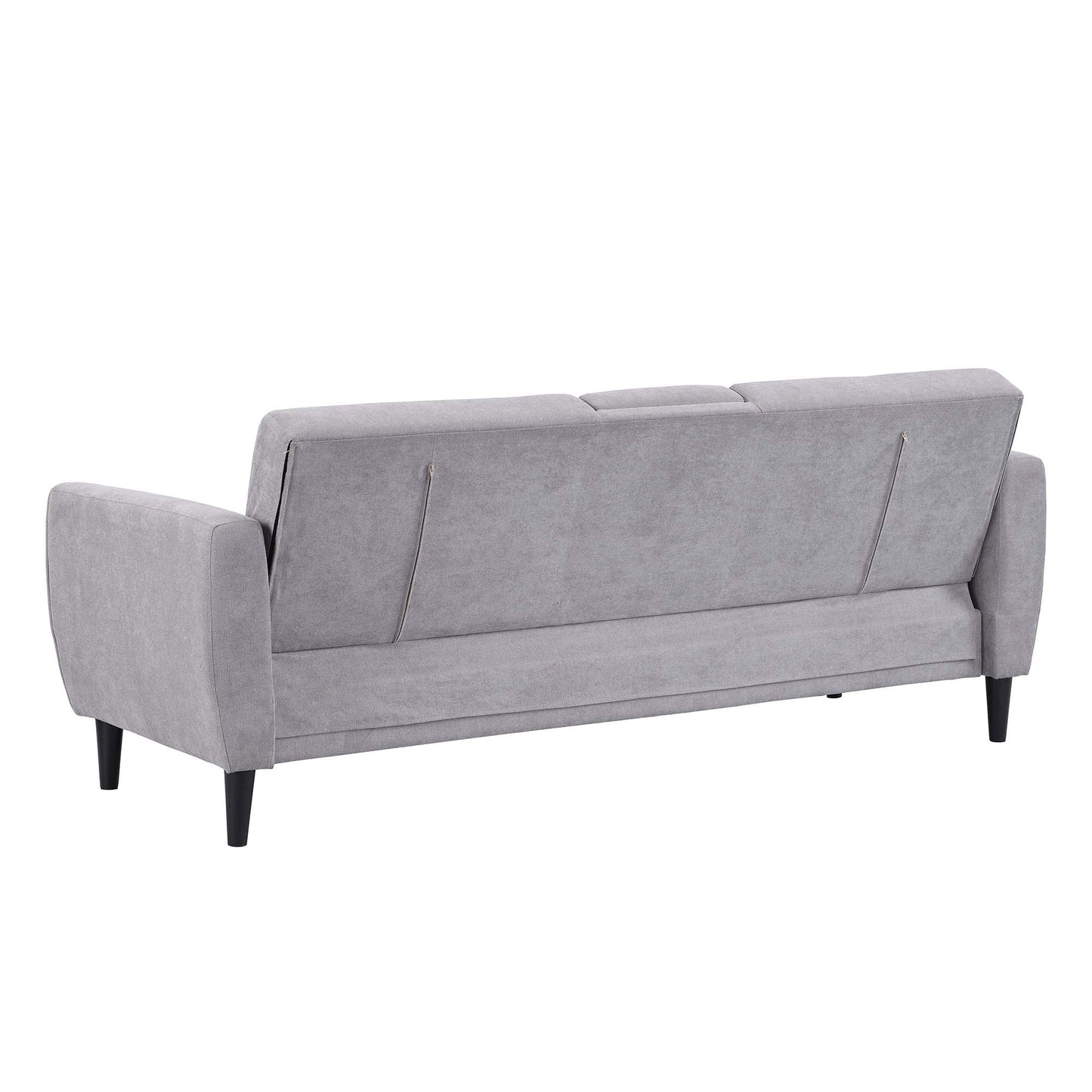 Latimer Light Grey Brushed Fabric 3-Seater Storage Sofa Bed