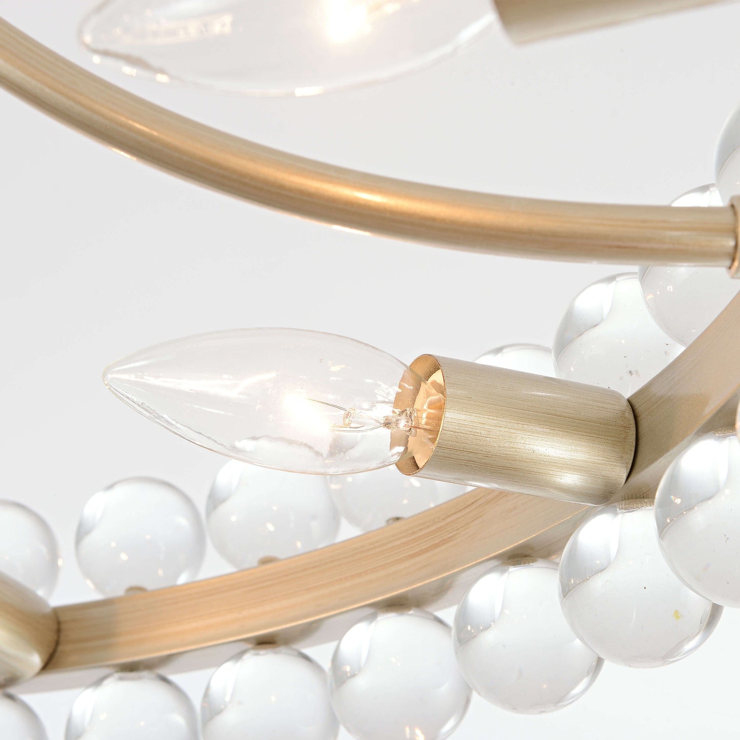 Elvira 8-Light Wagon Wheel Crystal Semi-Flush Mount