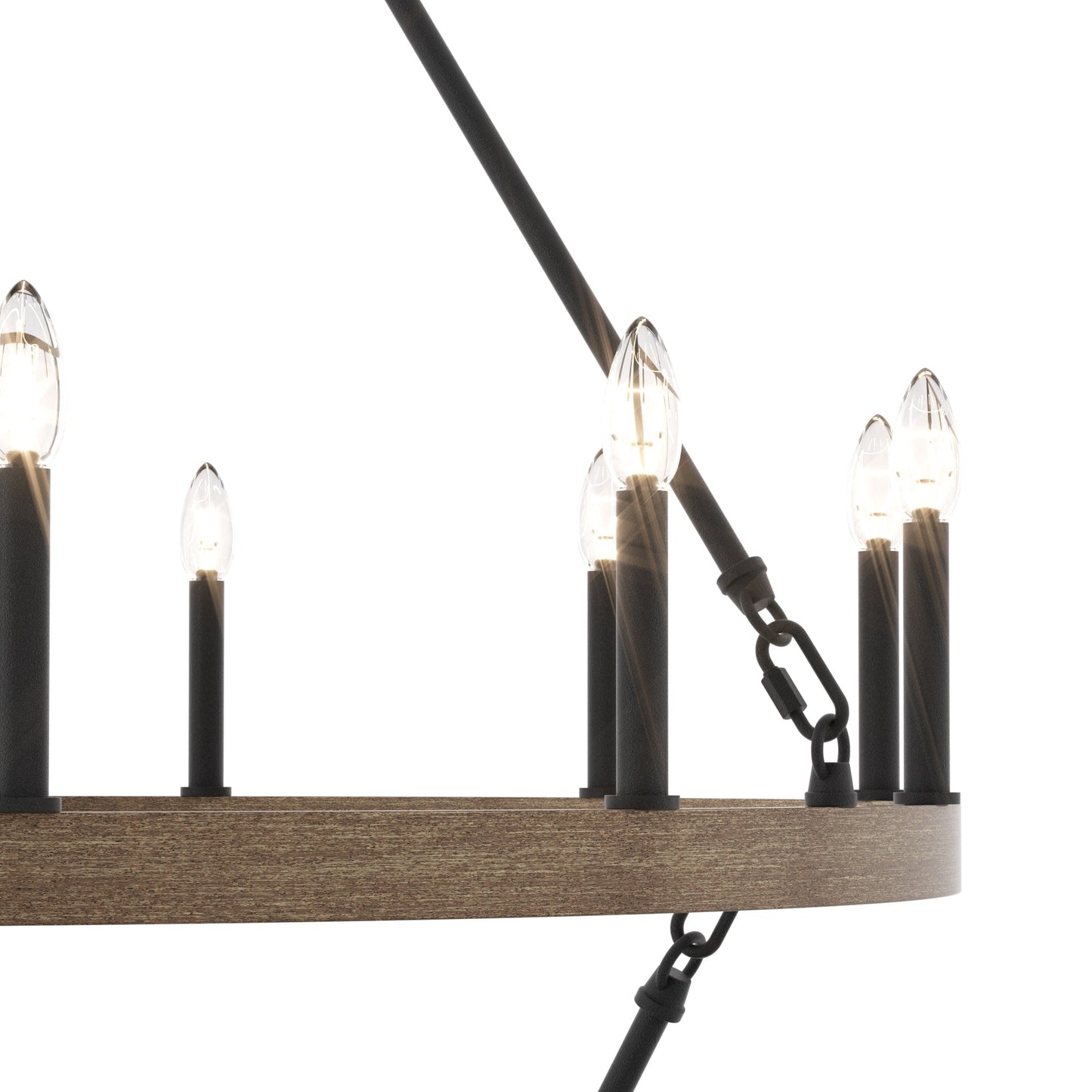 Acroma 20-light Modern Farmhouse 40In Round Wagon Wheel Chandelier with UL