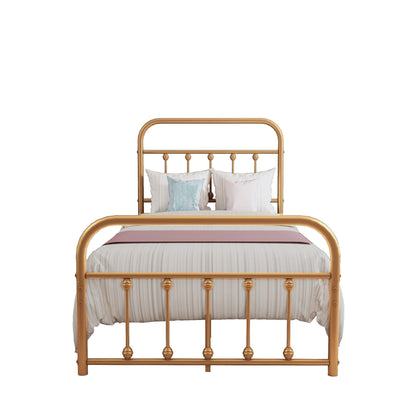 Alazyhome Simple Vintage Metal Platform Bed Frame, Easy-Assembly