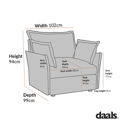Byron Pillow Edge Beige Fabric Modular Sofa, 1-Seater