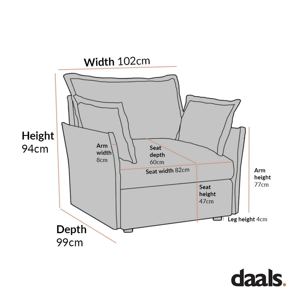 Byron Pillow Edge Mist Grey Boucle Modular Sofa, 1-Seater