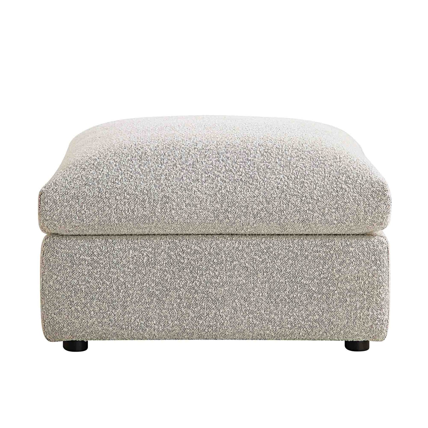 Byron Mist Grey Boucle Pouffe