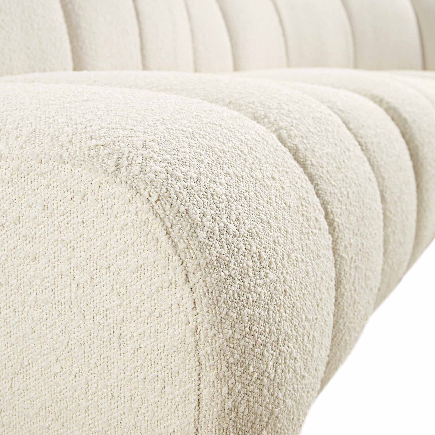 Granvia Ecru Boucle Modular Sofa, 5-Seater Grand L-Shaped Sofa