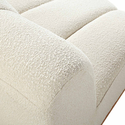 Granvia Ecru Boucle Modular Sofa, 1-Seater Curved Sofa